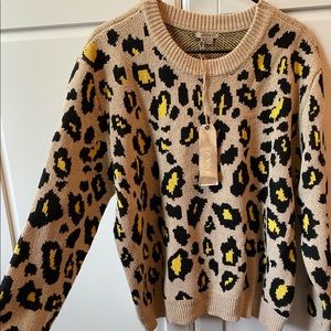 ANAMA Leopard Cozy Sweater